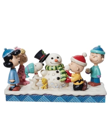 Jim Shore's Peanuts Gang Building Snowman Gifts