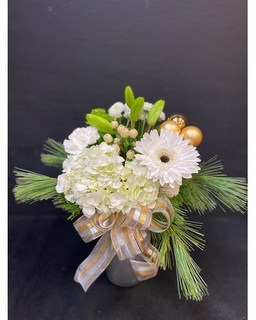 Silver and Gold Vase Arrangement Flower Arrangement