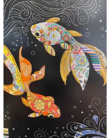 Bug Art Two Fantail Fish Gifts