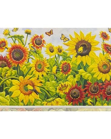 Sunflowers and Goldfinches Birthday Card Gifts