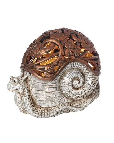 6.5 Inch LED Bronze Snail Statue Gifts