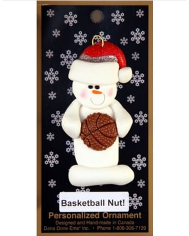 Snow People Basketball Nut Ornament Gifts