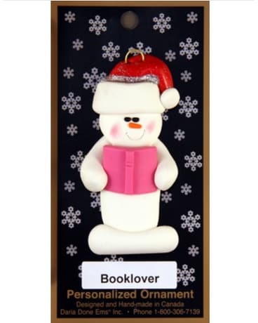 Snow People Book Lover Ornament Gifts