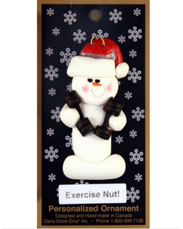 Snow People Exercise Nut Ornament Gifts