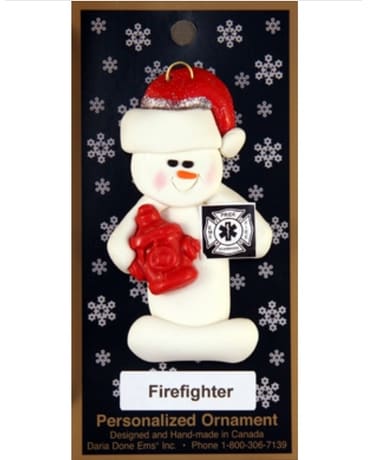 Snow People Firefighter Ornament Gifts