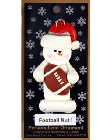 Snow People Football Nut Ornament Gifts