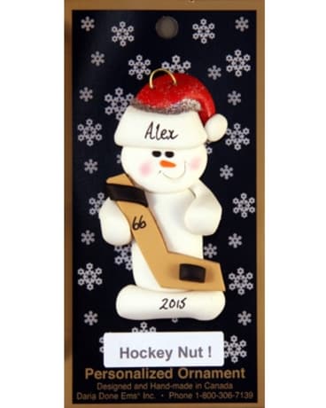 Snow People Hockey Nut Ornament Gifts