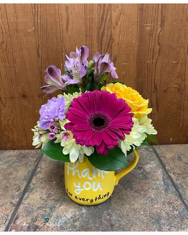 Thank You! Mug Arrangement Flower Arrangement