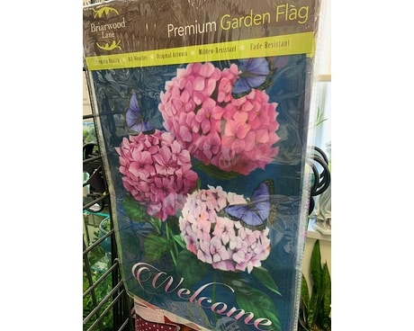 Garden Flag - Butterflies and Hydrangea Gifts