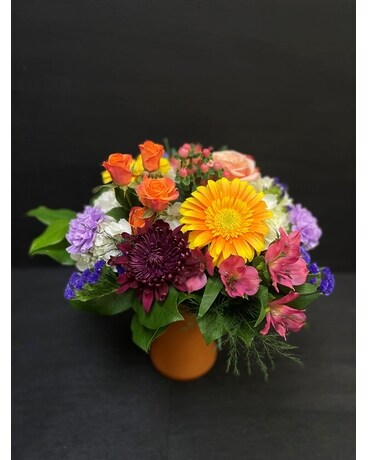 Citrus Glow Flower Arrangement