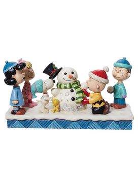 Jim Shore's Peanuts Gang Building Snowman Gifts