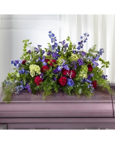 Always Treasured Casket Spray Flower Arrangement
