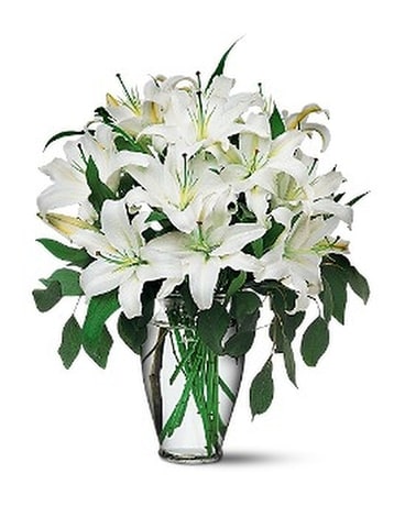 Perfect White Lilies Bouquet Flower Arrangement