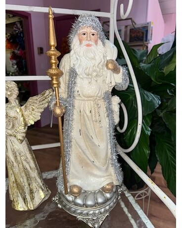 Old World Santa Flower Arrangement
