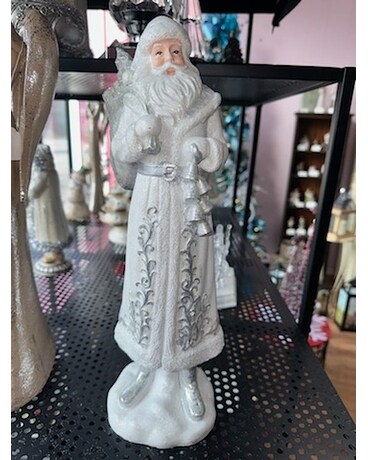 White and Silver Santa Flower Arrangement