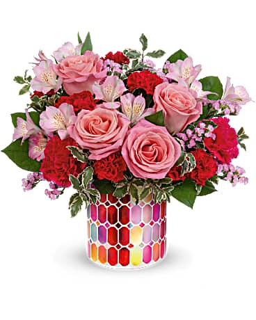 Charming Mosaic Bouqet Flower Arrangement