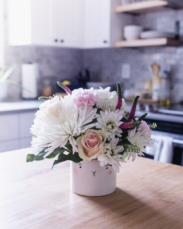 Baby Girl Bunny Flower Arrangement