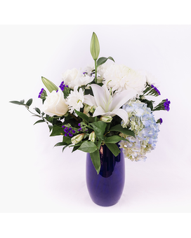 Heavenly Blue Flower Arrangement