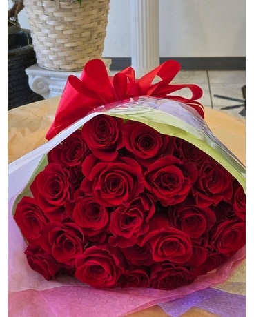 Wrapped Roses Premium Long Stem in Vernon Hills IL - Liz Lee Flowers