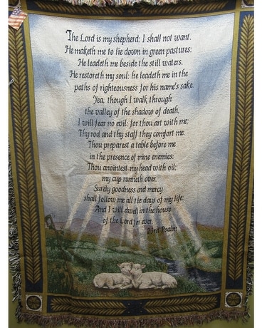 23rd Psalm Tapestry Afghan Gifts