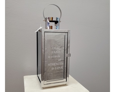 Mirrored Lantern Family Flower Arrangement