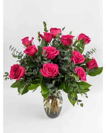 Standard One Dozen Roses - Pink Flower Arrangement