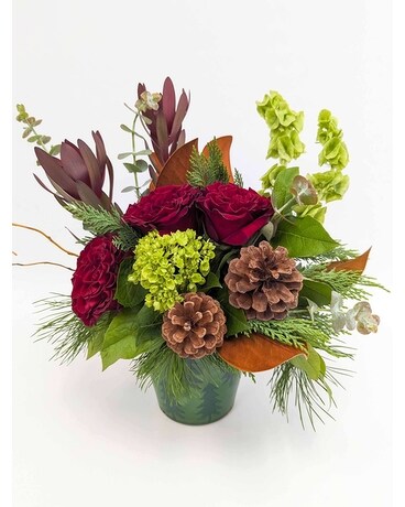 Festive Evergreen Flower Arrangement