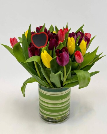 Sweet Tulips for Teacher Flower Arrangement