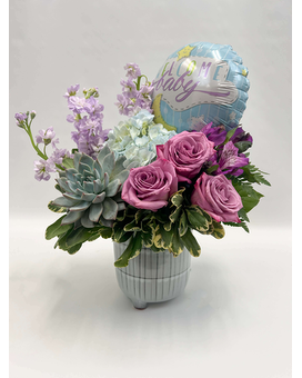 Precious Baby Boy Flower Arrangement