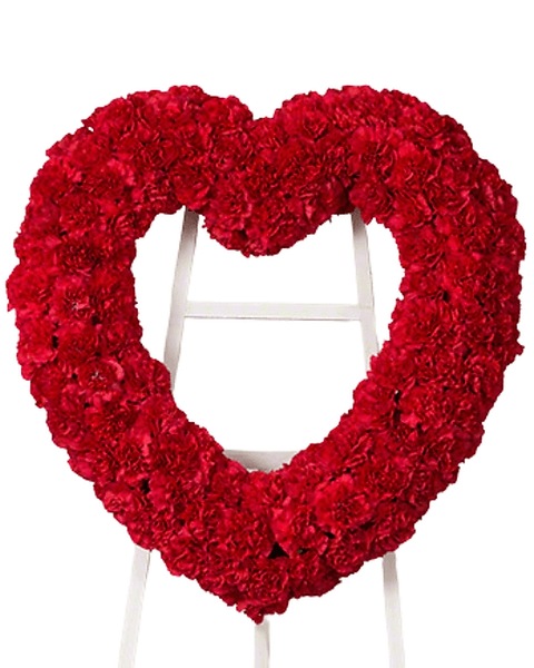Classic Red Carnation Heart