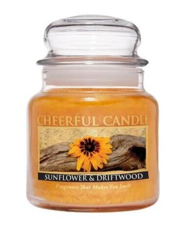 Sunflower and Driftwood Cheerful Candle Custom product