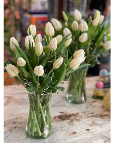 White Tulips Flower Arrangement