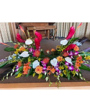 Tropical urn arrangement Flower Arrangement