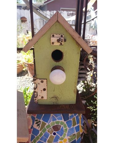 Birdhouse Flower Arrangement