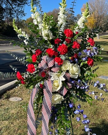Custom Sympathy Spray Flower Arrangement