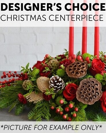 Christmas Centerpiece-  Designers Choice Flower Arrangement
