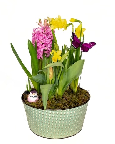 Burst of Spring Bulb Garden Flower Arrangement