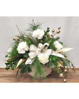 White Carnations size,  inches height and  inches wide.