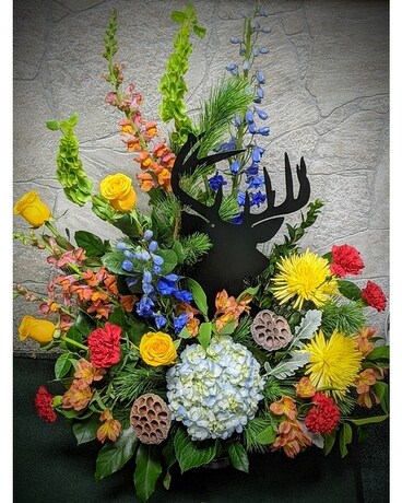 Outdoorsman Tribute Flower Arrangement