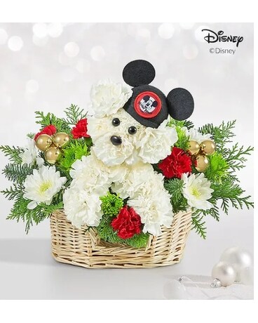 a-DOG-able Disney Mickey Mouse for Holiday Flower Arrangement