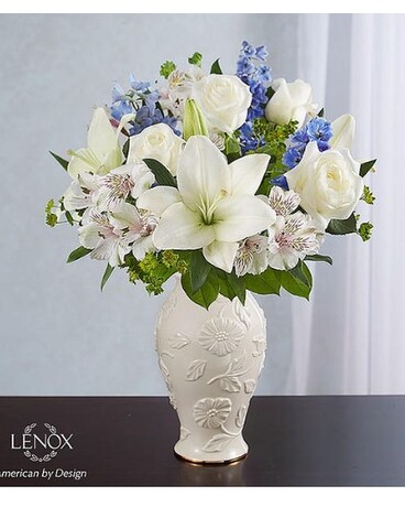 Loving Blooms Blue & White Flower Arrangement