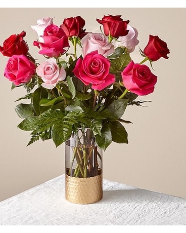 Rose Colored Love Bouquet Flower Arrangement