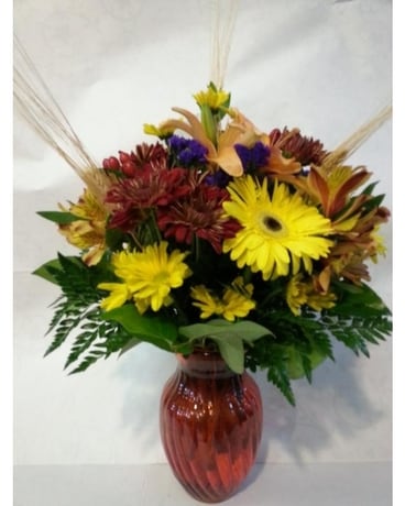 Awesome Autumn Vase Flower Arrangement