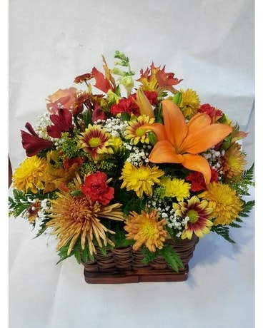 Autumn Large Garden Basket Flower Arrangement