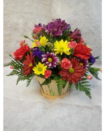 Autumn Orchard Basket Flower Arrangement