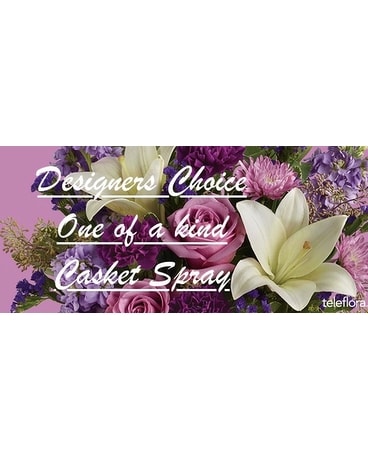 Designer's Choice Casket Spray Funeral Casket Spray Flowers