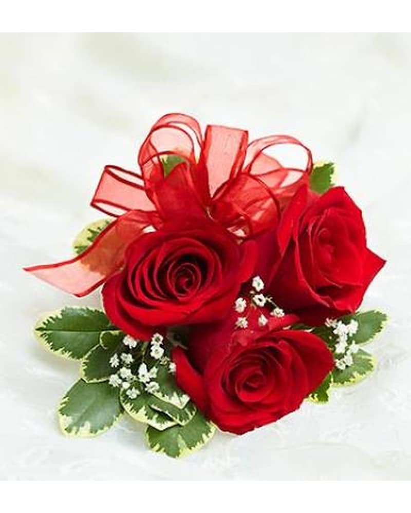 Red Rose Red Ribbon Corsage in Birmingham MI - Affordable Flowers