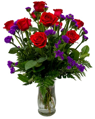 Radiant Red Roses Flower Arrangement