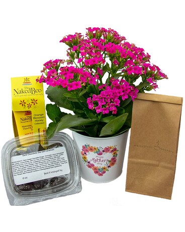Coffee Mom Gift Bundle Flower Arrangement