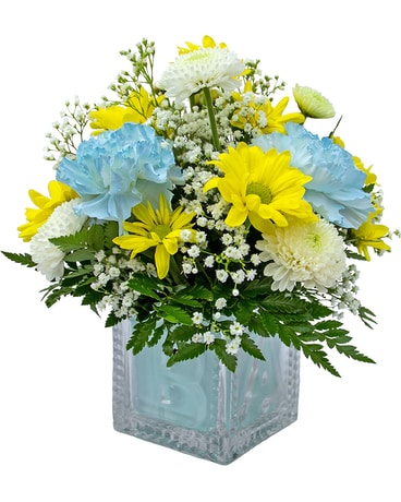 Blossoms For Baby Boy Flower Arrangement